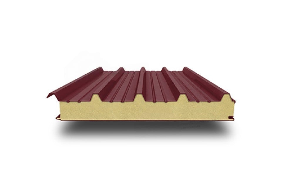 Кровельная сэндвич-панель с минеральной ватой, 1000х30 мм, 0.5/0.5, Полиэстер